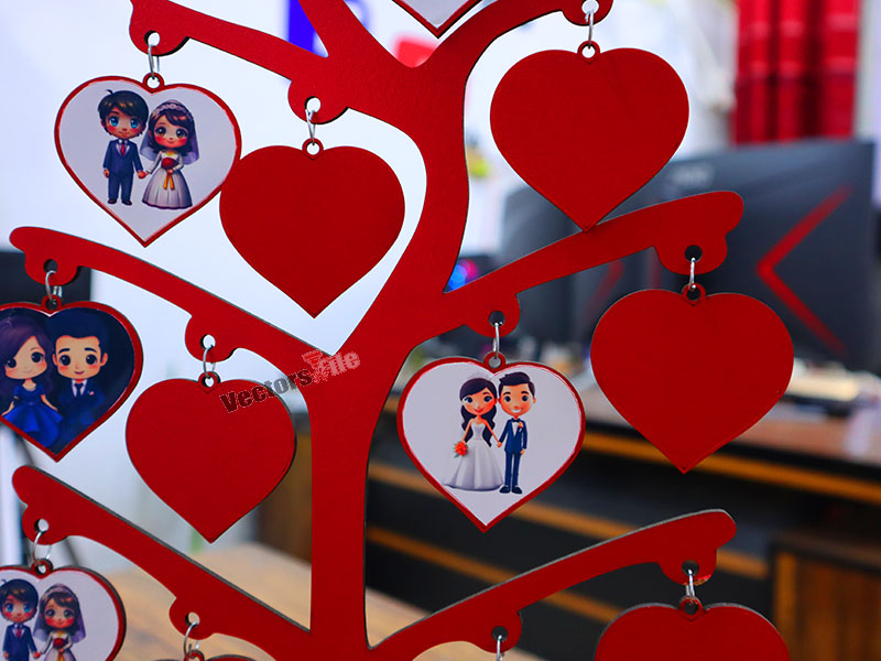 Laser Cut Family Tree Photo Frame Tree Shape Stand Design