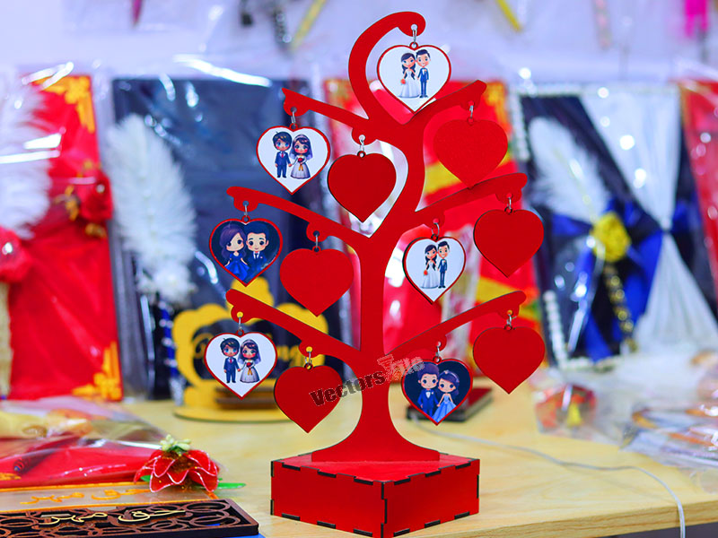 Laser Cut Family Tree Photo Frame Tree Shape Stand Design