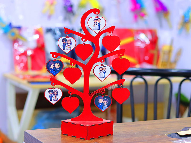 Laser Cut Family Tree Photo Frame Tree Shape Stand Design