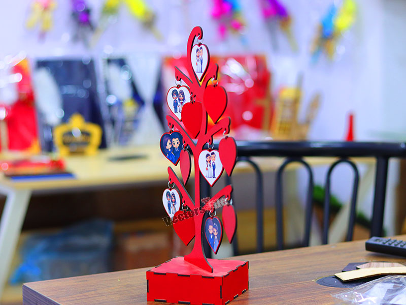 Laser Cut Family Tree Photo Frame Tree Shape Stand Design