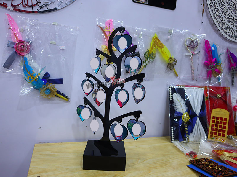 Laser Cut Tree Shape Acrylic Photo Frame with Stand Design