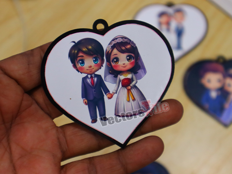 Laser Cut Heart Photo Frame Pendant Design