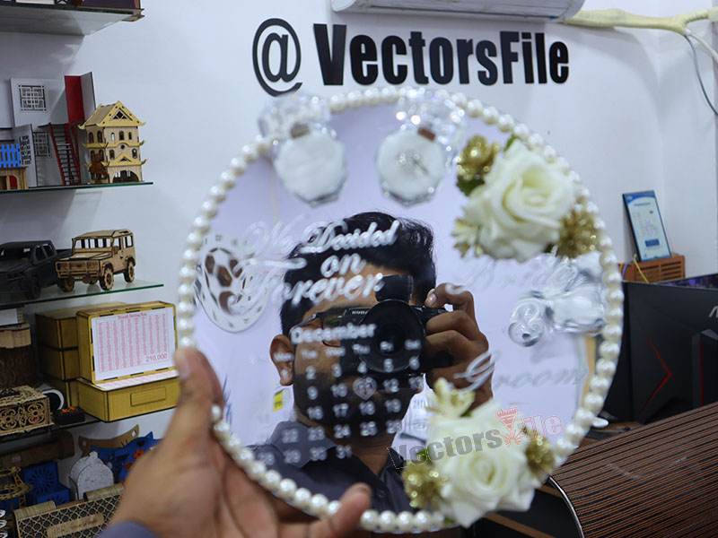 Laser Cut Personalized Acrylic Engagement Ring Tray
