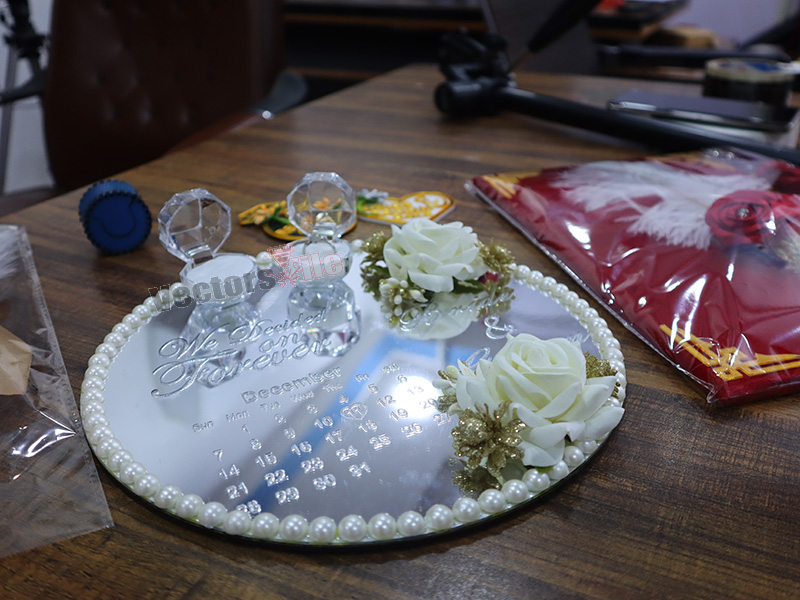 Laser Cut Personalized Acrylic Engagement Ring Tray