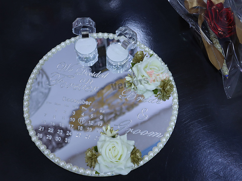 Laser Cut Personalized Acrylic Engagement Ring Tray
