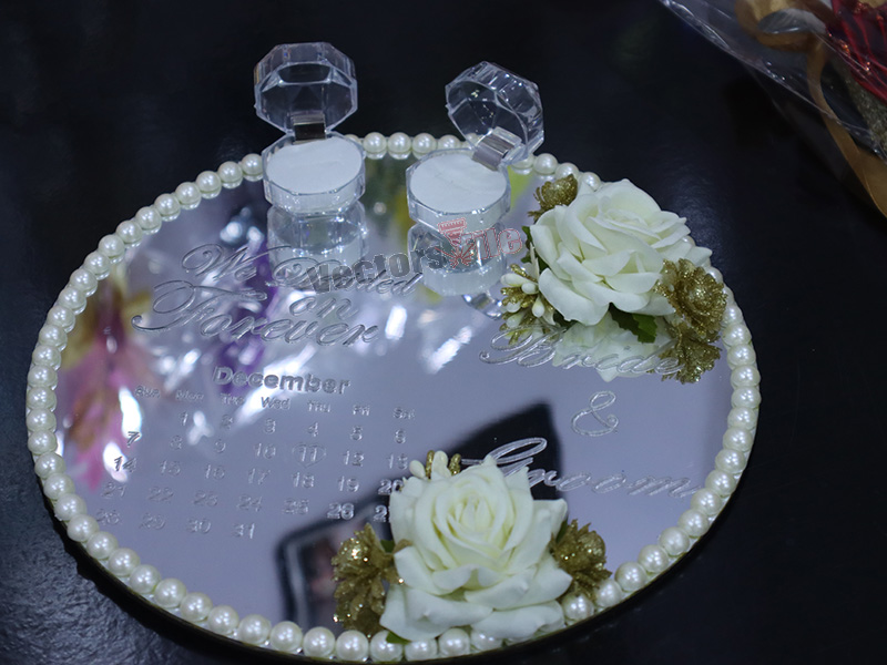Laser Cut Personalized Acrylic Engagement Ring Tray
