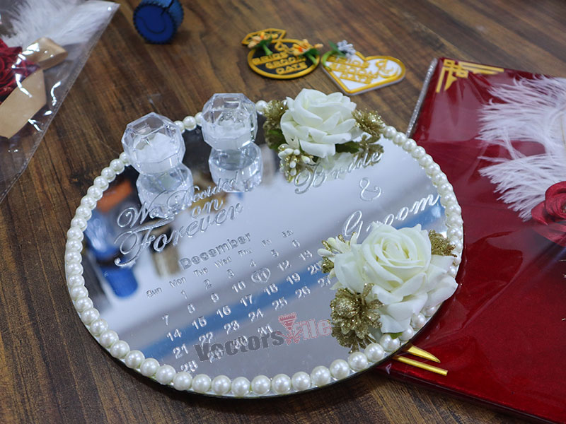 Laser Cut Personalized Acrylic Engagement Ring Tray