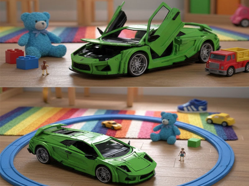 Laser Cut 3D Wooden Lamborghini Car Toy Model Kit