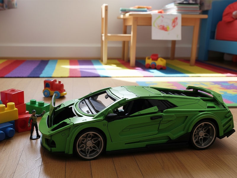 Laser Cut 3D Wooden Lamborghini Car Toy Model Kit