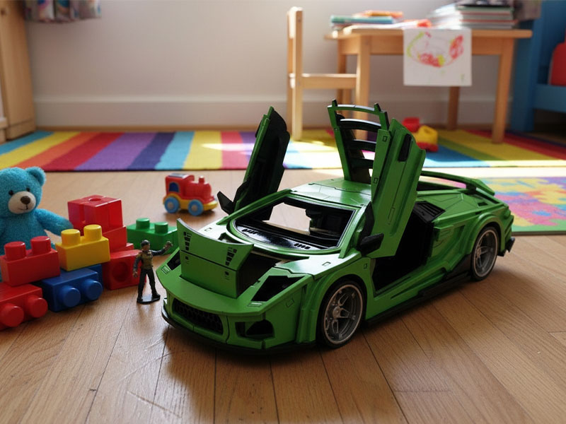Laser Cut 3D Wooden Lamborghini Car Toy Model Kit