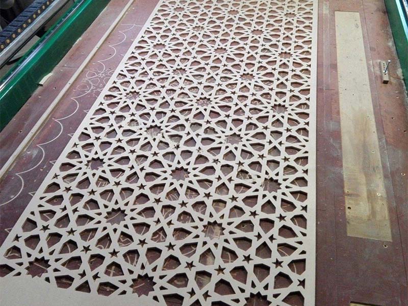 Laser Cut Wooden Geometrical Grill Design