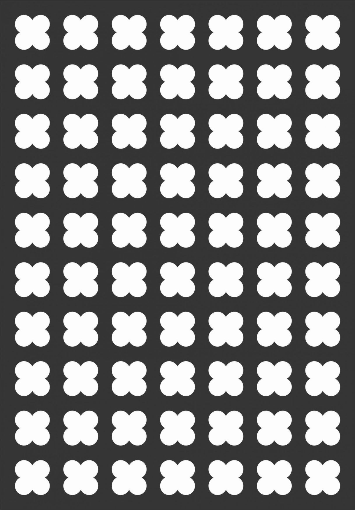 Black Metal Outdoor Privacy Screen Panel DXF File