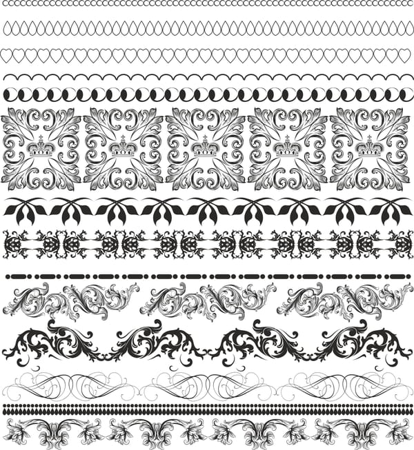 Border Pattern Free CDR Vectors File