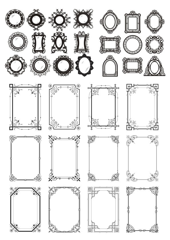 Borders and Frames Free CDR Vectors File