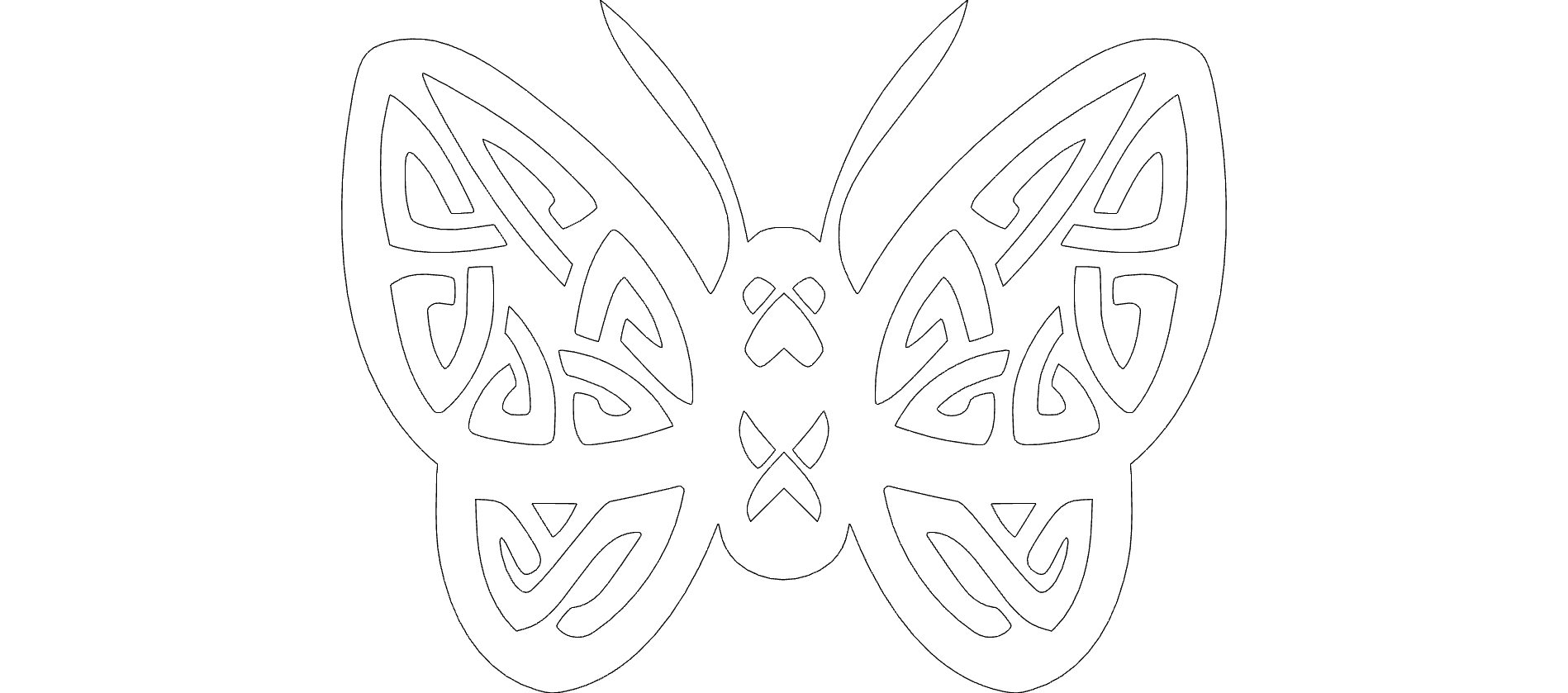 Butterfly Design 03 Free DXF Vectors File