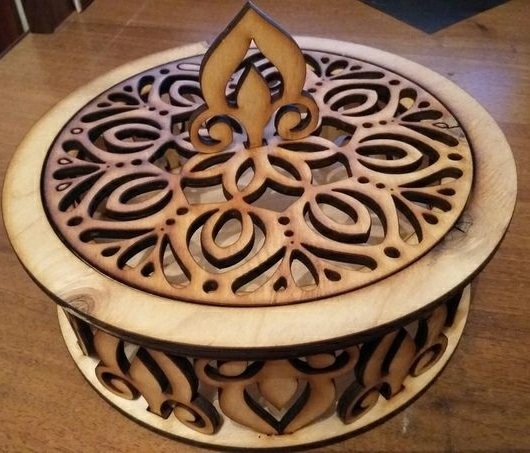 Candy Bowl Wooden Candy Dish CNC Laser Cutting CDR File