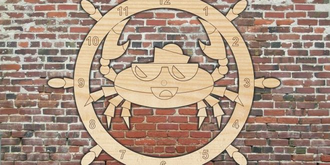 Captain Crab Clock DXF File