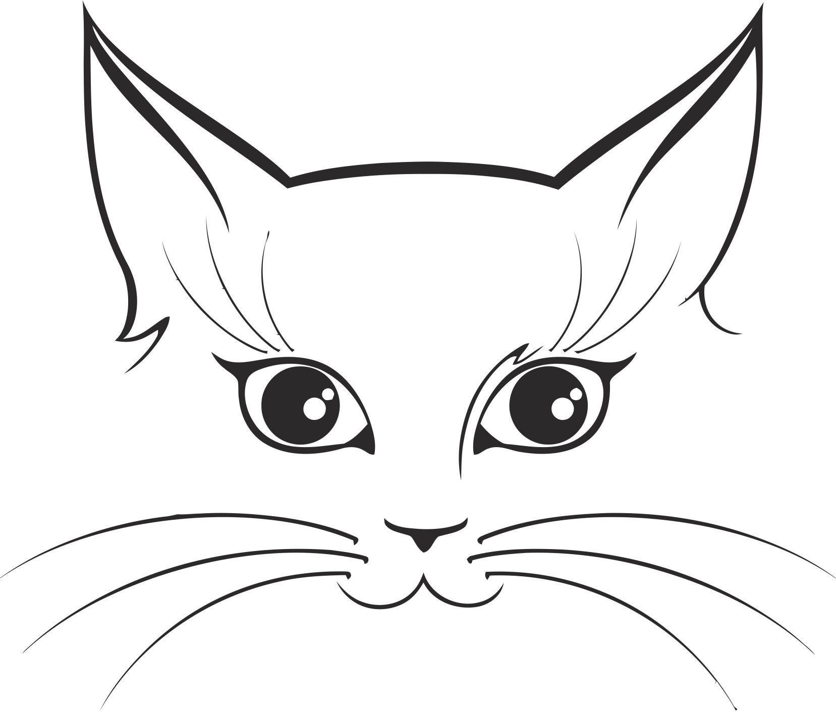 Cat Sticker Vector Free CDR Vectors File