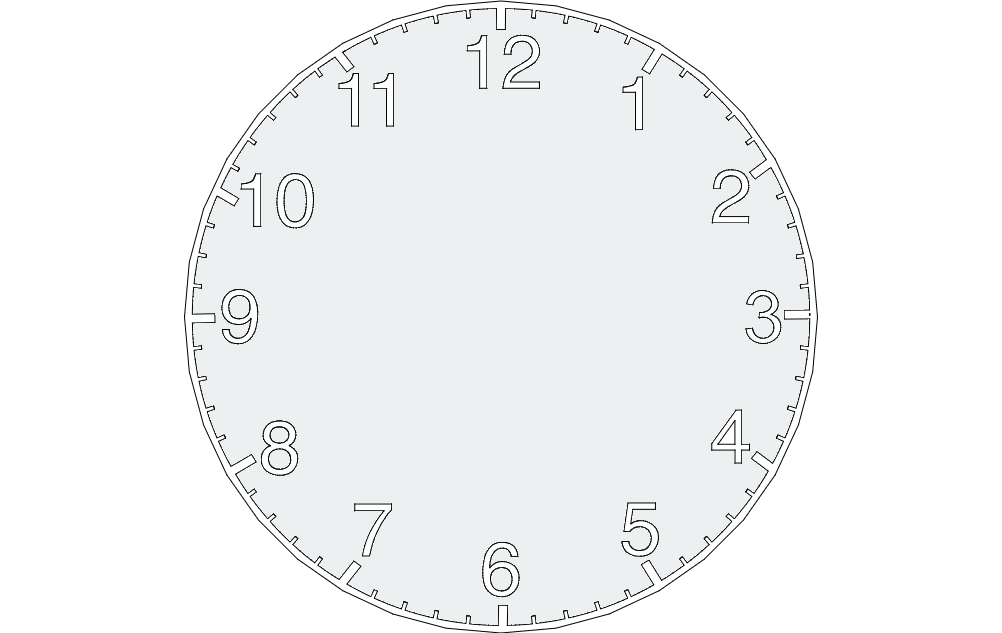 Clock Design Free Dxf File For Cnc DXF Vectors File