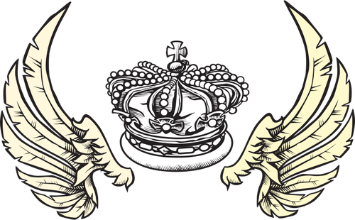 Crown and Wings SVG File