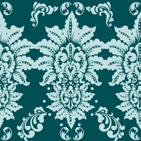 Damask Pattern Background Free Vector