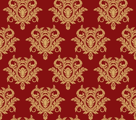 Damask Pattern Background Design Free Vector