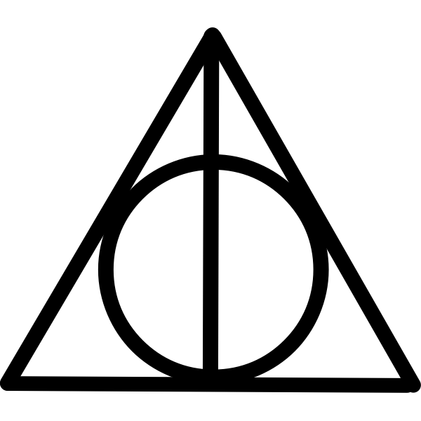 Deathly Hallows Logo Free Vector SVG File