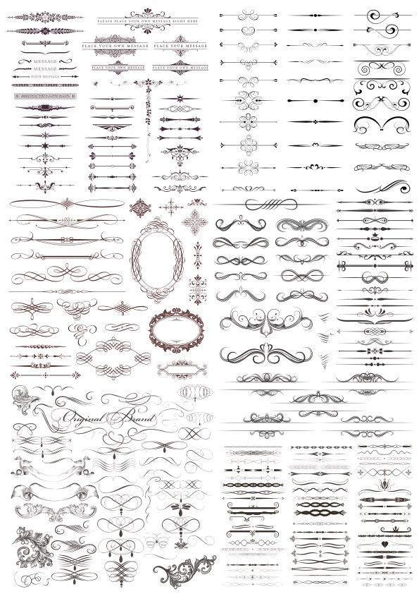 Decor Calligraphic Elements Free CDR Vectors File