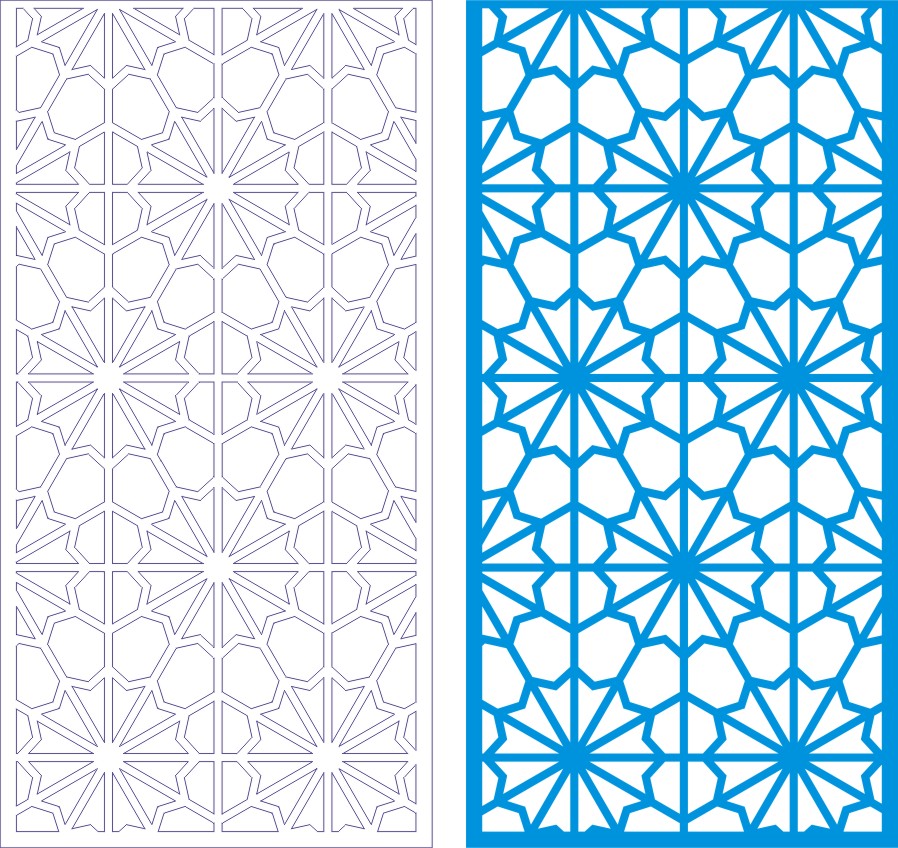 Decorative Seamless Panel Design 52 Laser Cut Free CDR File