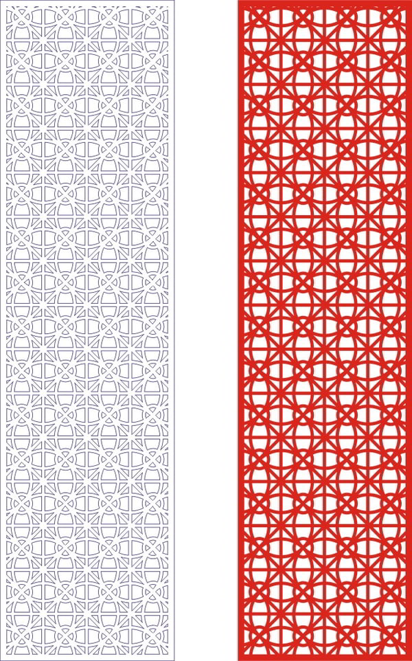 Decorative Seamless Panel Design 61 Laser Cut Free CDR File