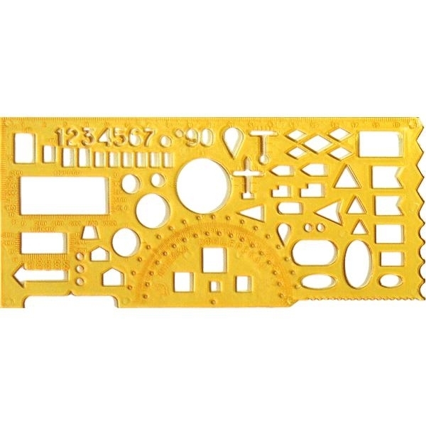 Drawing Ruler with Signs and Symbols Free Laser Cut Vector File