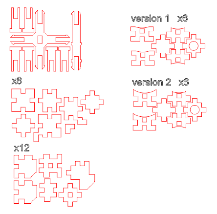 Drawings Plywood Chair Kross Hair Template Laser Cut DXF File