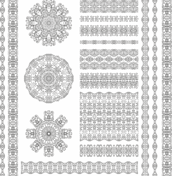 Ethnic Pattern Set Free CDR Vectors File