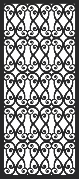 Fancy CNC Plasma Cutting Grill Design CDR File