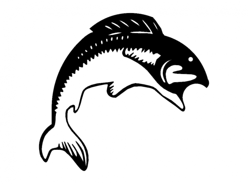Fish Jump CNC Router Free DXF File