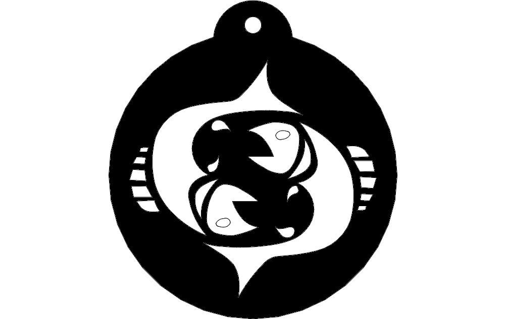 Fish Round CNC Router Free DXF File