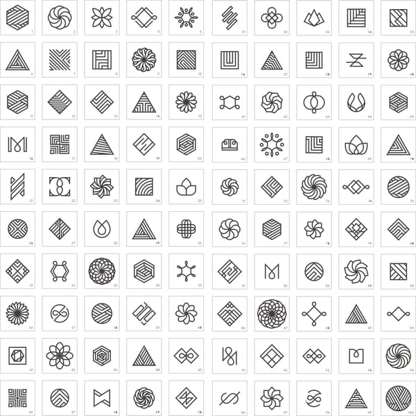 Geometric Premade Logo Set Free CDR Vectors File