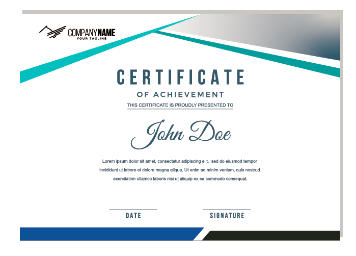 High Quality A4 Mode Certificate Vector File