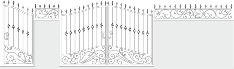 Iron Gate Vector Set Vector Art Free Vector CDR File