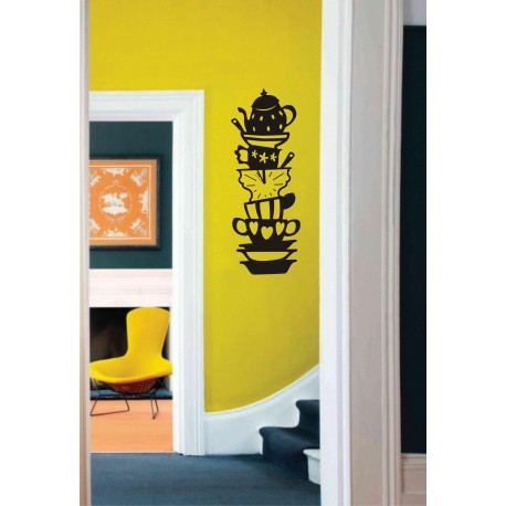 Kettle Decor Wall Sticker Panel CDR Vectors File