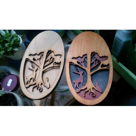 Laser Carving The Return of Bambi Layered Design Free Vector CDR File