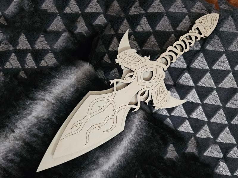 Laser Cut 3D Puzzle Warcraft Sword Toy Model Vector File | Vectors File