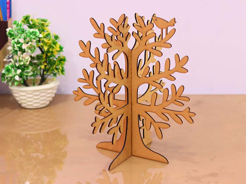 Laser Cut 3D Tree Model for Decoration