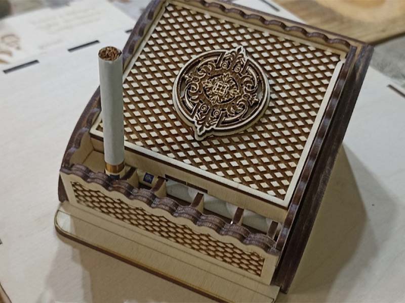 Laser Cut Cigarette Box Wooden Cigarette Holder Vector File | Vectors File