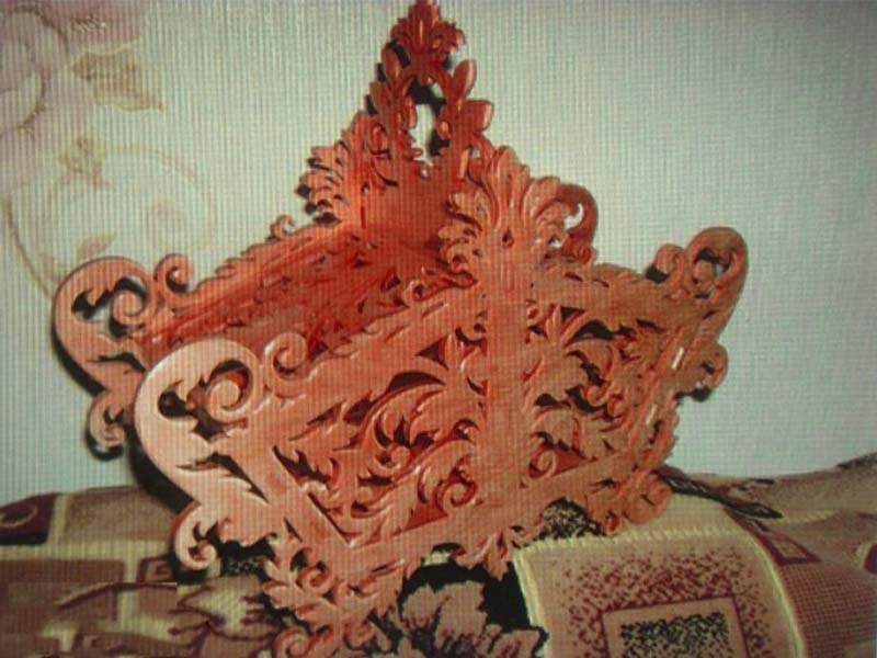 Laser Cut Customised Wooden Decorative Candy Bowl Basket Design