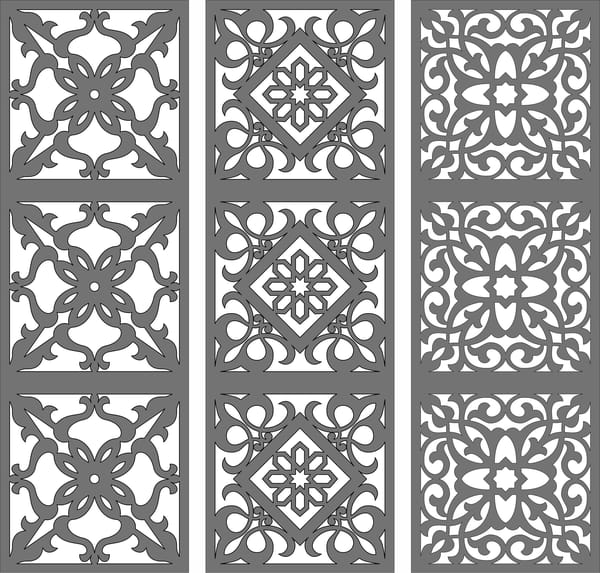 Laser Cut Decor Seamless Separator Grill Panel Download Free Vector