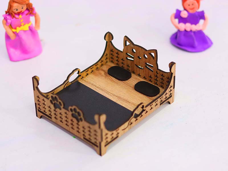 Laser Cut Dollhouse Furniture Miniature Bed Design