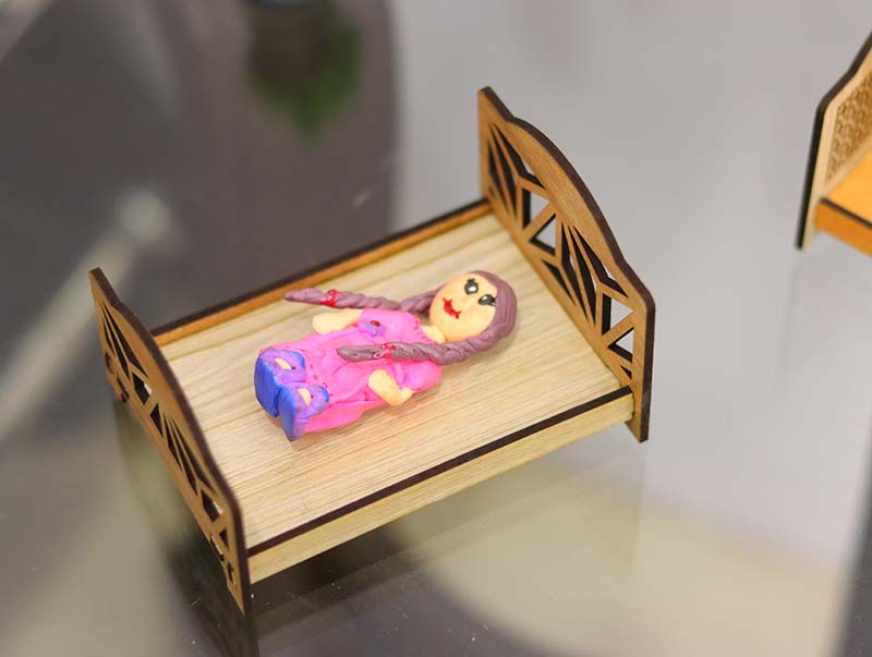 Laser Cut Dollhouse Furniture Template Miniature Bed Design