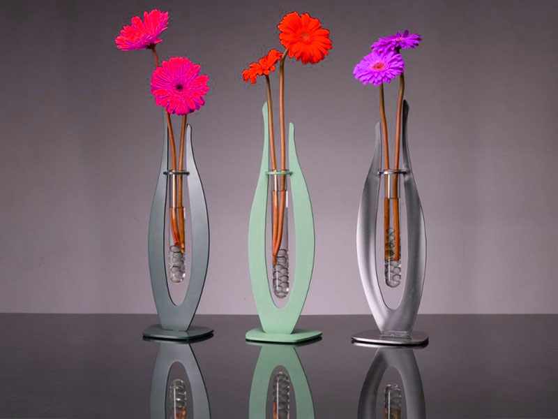 Laser Cut Flower Vase Flask Stand Plant Holder