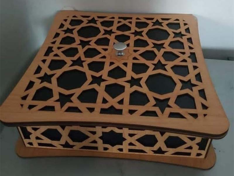 Laser Cut Gift Box Wooden Partition Box for Dry Fruits